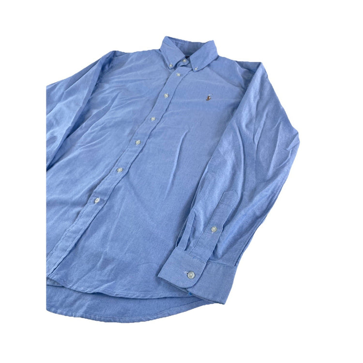Mens Polo Ralph Lauren Light Blue Oxford Classic Fit Button Down Shirt Size L
