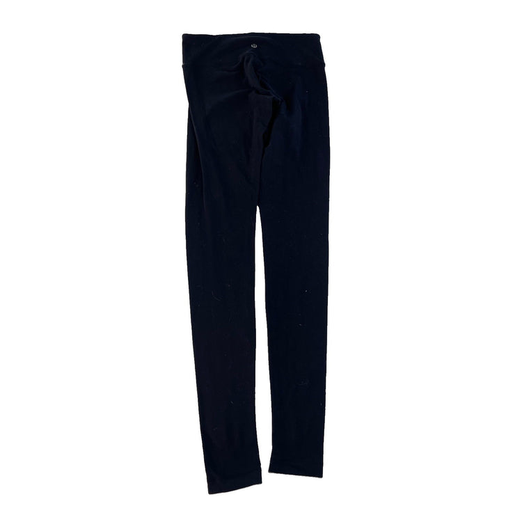 Womens Lululemon Mid-Rise Solid Black Ankle Leggings Size 4