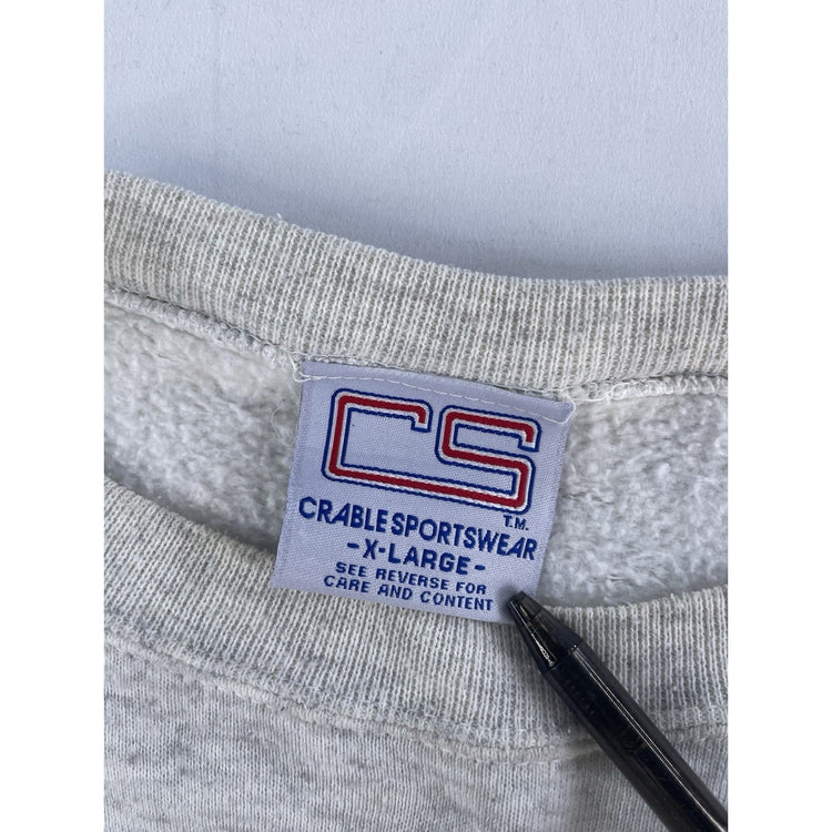 Men’s Vintage 90s CS Light Gray Cleveland Indians Crewneck Sweatshirt Size Xl