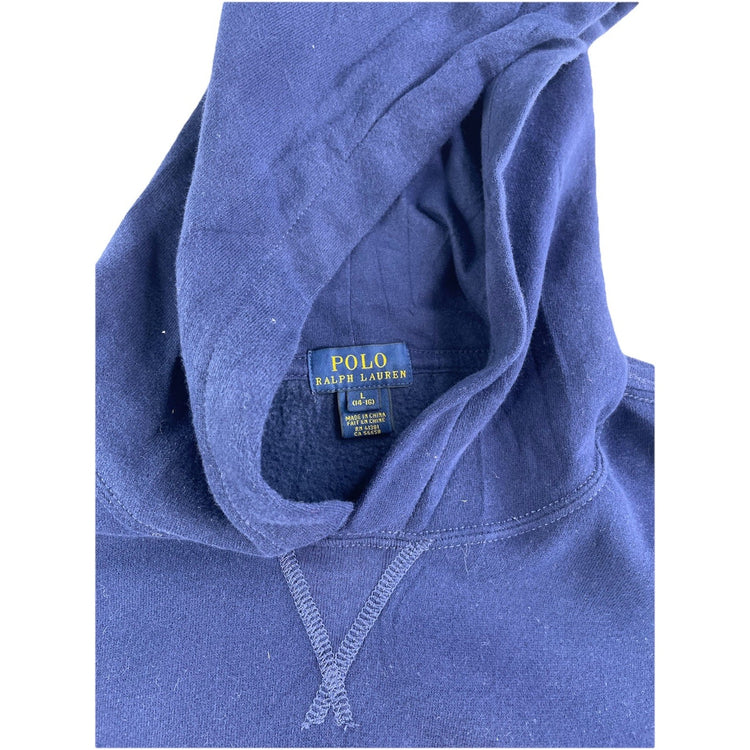 Mens Polo Ralph Lauren Size Large Navy Blue American Flag Patch Hoodie