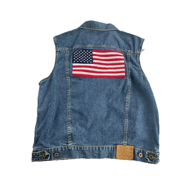 Men’s 90s Polo Jean Ralph Lauren Jean Vest Size M