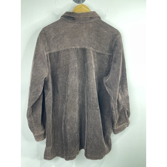 Men’s Brown Vintage Cenza By Palmetto’s Thick Corduroy Zip-Up Jacket Sz Large