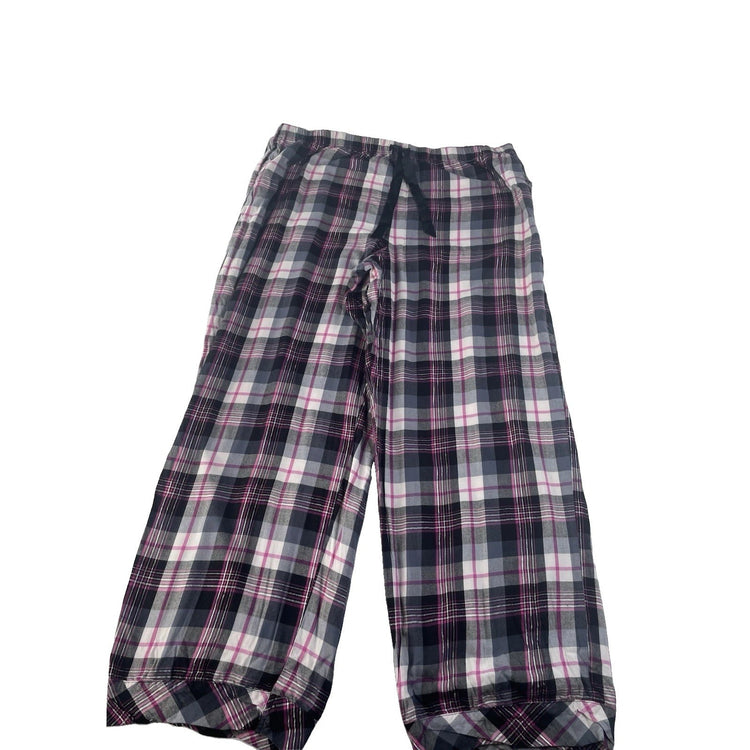 Womens Victorias Secret Black & Pink Plaid Sleep Pants Size 2XL