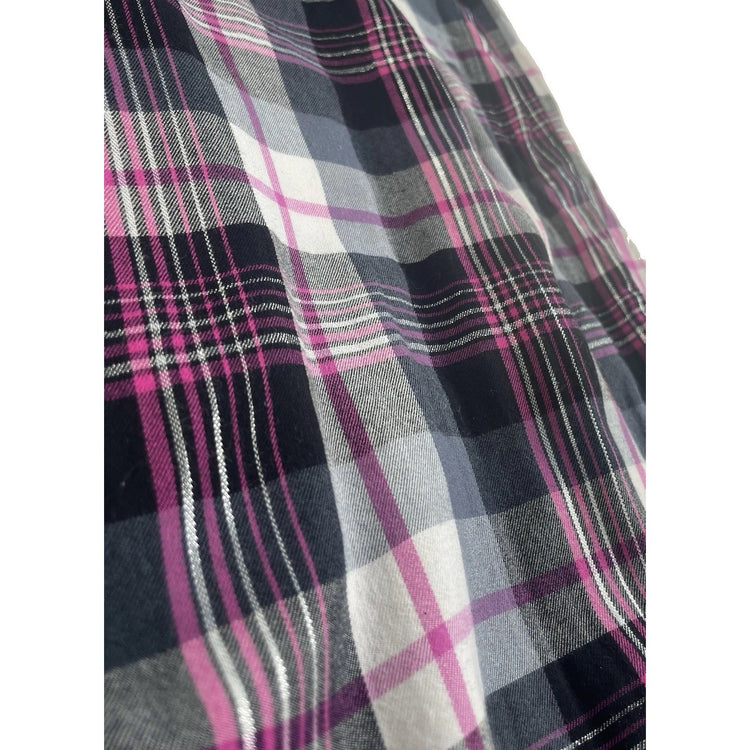 Womens Victorias Secret Black & Pink Plaid Sleep Pants Size 2XL