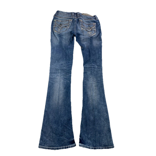 Women’s Rock Rivivel Lux Bootcut light Wash Blue Jeans Size 28