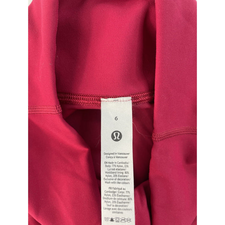 Womens Pink Lululemon Leggings Size 6