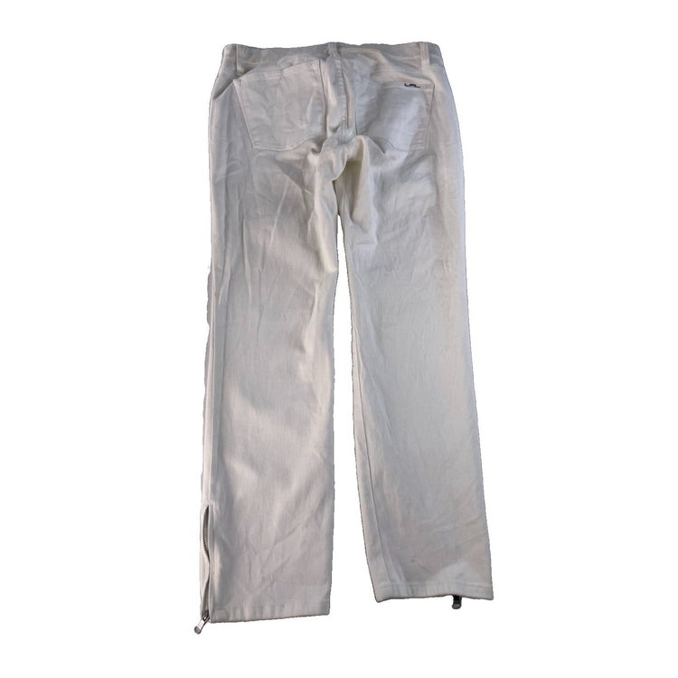 Women's Lauren Jeans Co. Ralph Lauren White Ankle Zip Pants Size 8