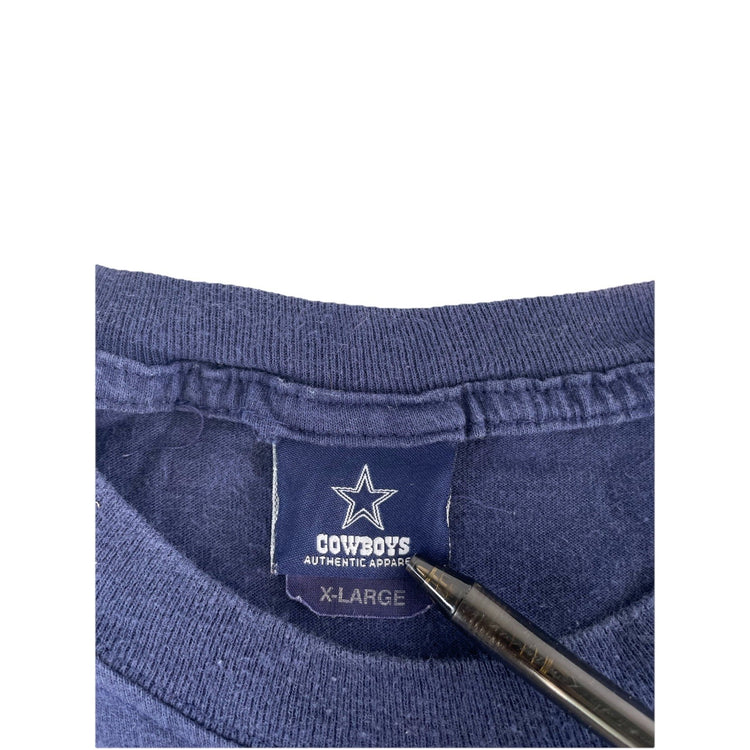 Mens Cowboys Authentic Apparel Dark Blue Cowboys Shirt Size Xl