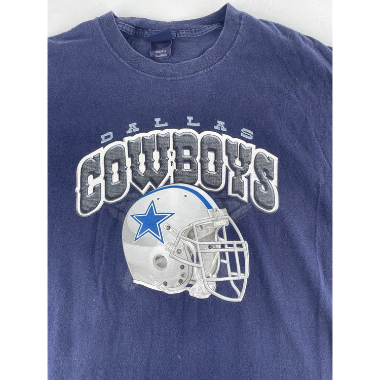 Mens Cowboys Authentic Apparel Dark Blue Cowboys Shirt Size Xl