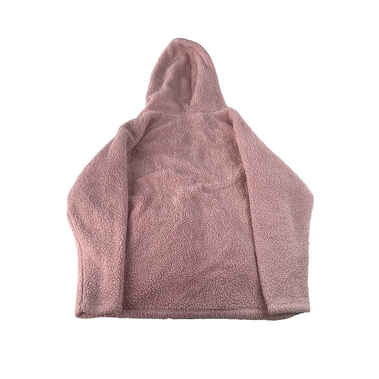 Women’s PINK Victorias Secret Pink Faux Fur Quarter Zip Sweater Size Medium