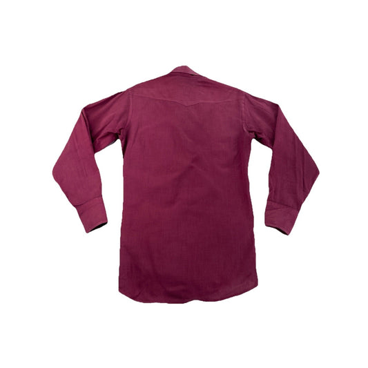 Mens Fanhandle Slim Maroon Longsleeve Button Up Collard Shirt Size 14 1/2, 33