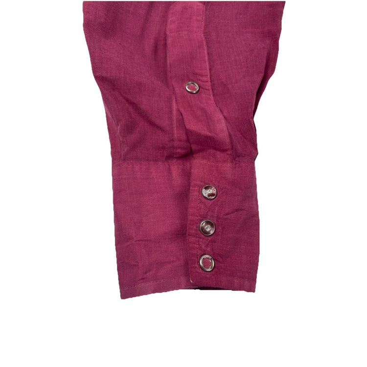 Mens Fanhandle Slim Maroon Longsleeve Button Up Collard Shirt Size 14 1/2, 33