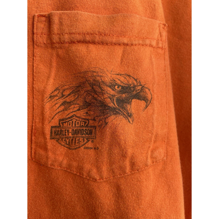 Men’s Vintage 2004 Harley Davidson Bahamas Orange Short Sleeve T Shirt Sz XL