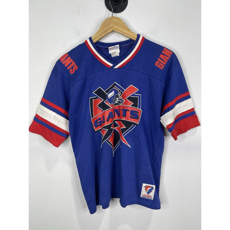 Youth VTG New York Giants T Shirt  90s Salem Sportswear All Over Print NFL Sz L