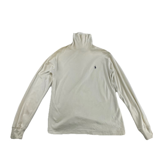 Mens Vintage Ralph Lauren Tan Long Sleeve Turtle Neck Size L