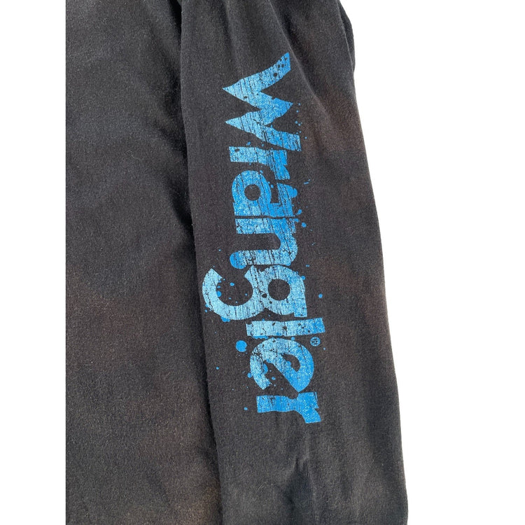 Mens Wrangler Logo Graphic Long Sleeve T-Shirt Black Size S