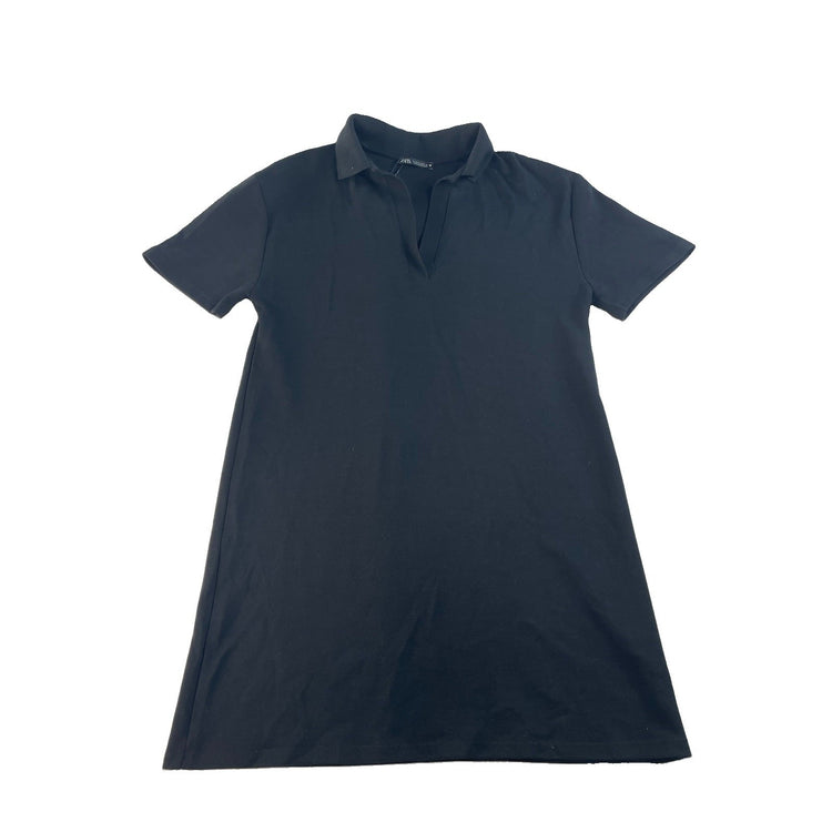 Womens Zara Black Polo Dress Size M