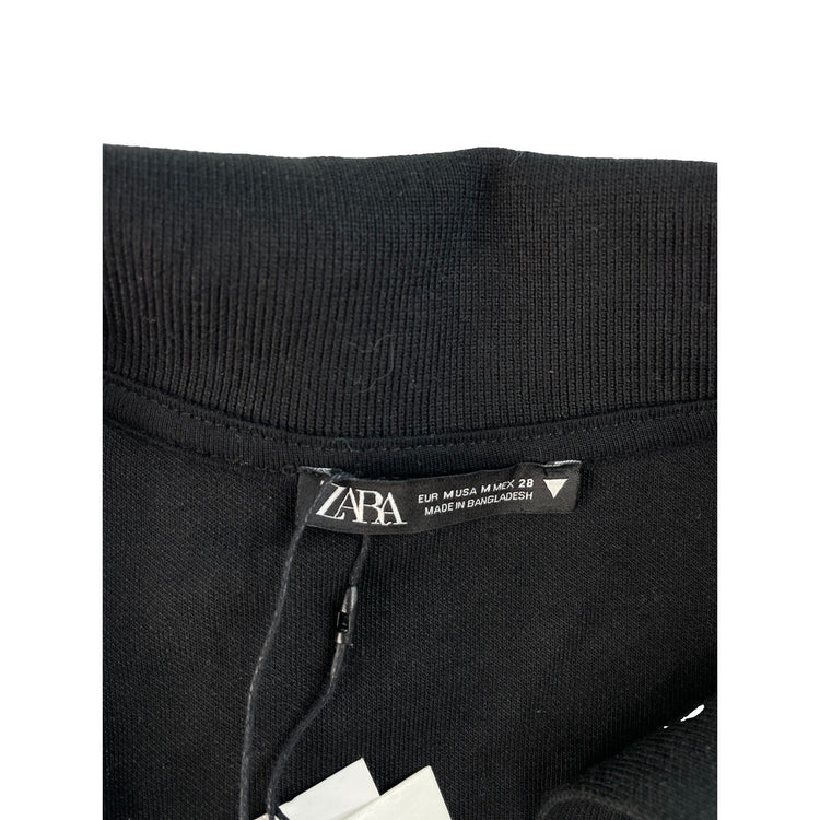 Womens Zara Black Polo Dress Size M
