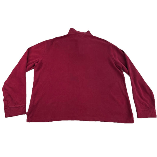 Mens Polo Ralph Lauren Size Large Red Quarter Zip With Brown Pony Logo
