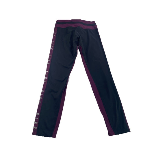 Womens Victoria Secret purple And Black Ankle Leggings Size L