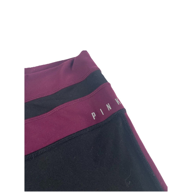 Womens Victoria Secret purple And Black Ankle Leggings Size L