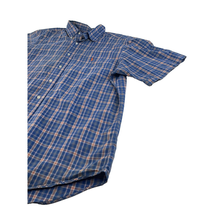 Men Ralph Lauren Classic Fit Plaid Short Sleeve Button Down Shirt Size XL