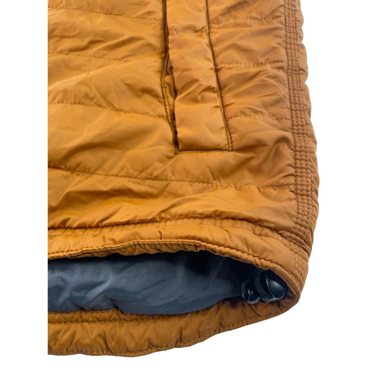 Men Carhartt Quilted Insulated Vest Brown Zip Up Size M