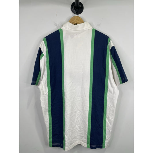 Mens Supreme White Ruby Button-up Polo Shirt Sz Large
