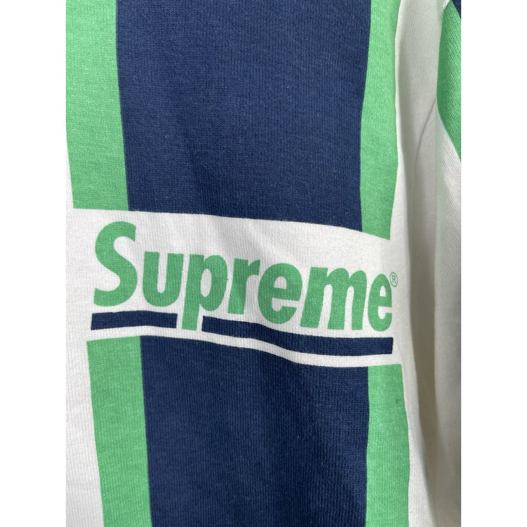 Mens Supreme White Ruby Button-up Polo Shirt Sz Large
