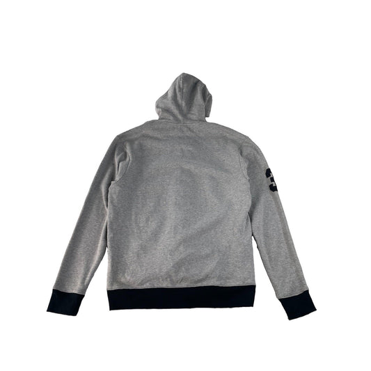 Mens US Polo Assn Gray Black White ColorBlock Big Logo Full Zip Hoodie Size L