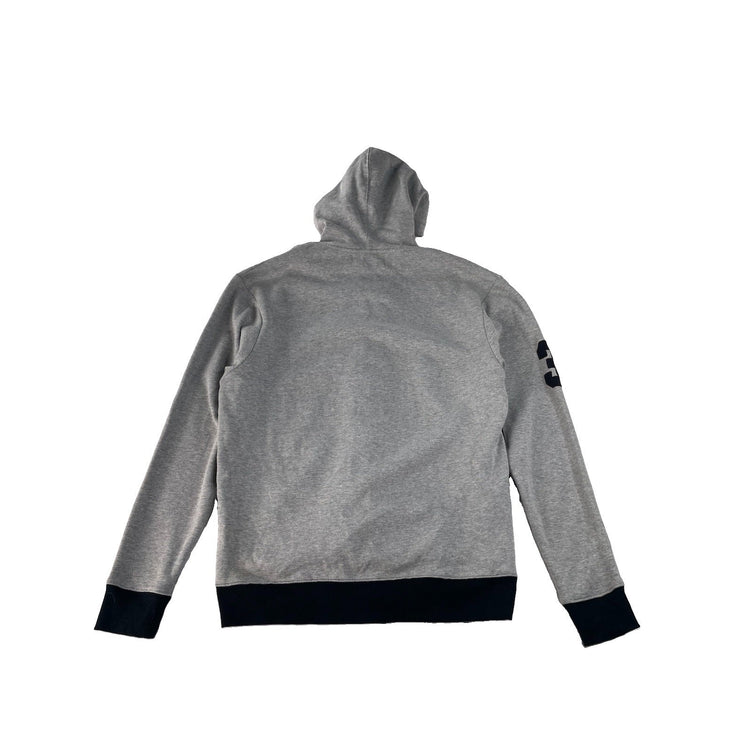 Mens US Polo Assn Gray Black White ColorBlock Big Logo Full Zip Hoodie Size L