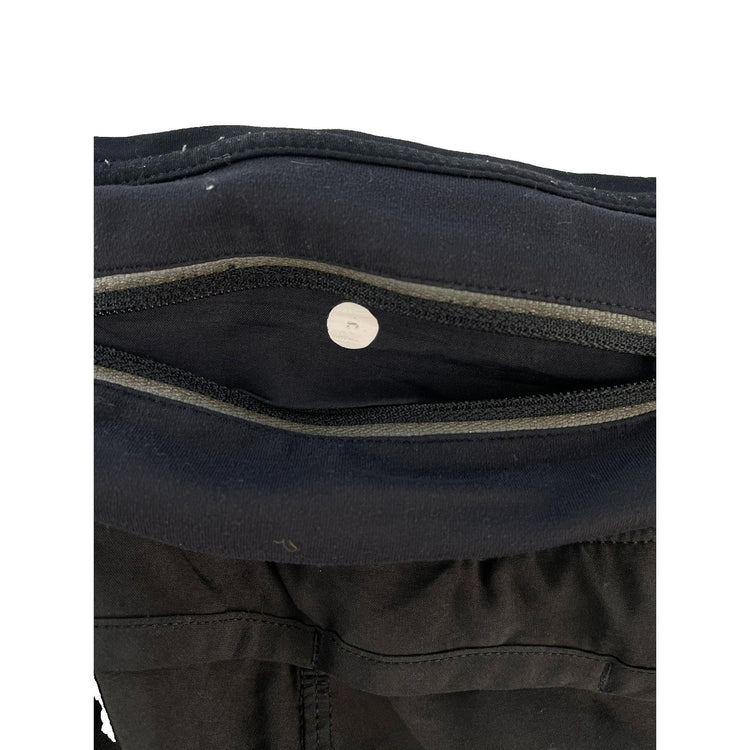 Womens Lululemon Black Speed Up Low Rise Lined Mesh Gym Running Shorts Size 6