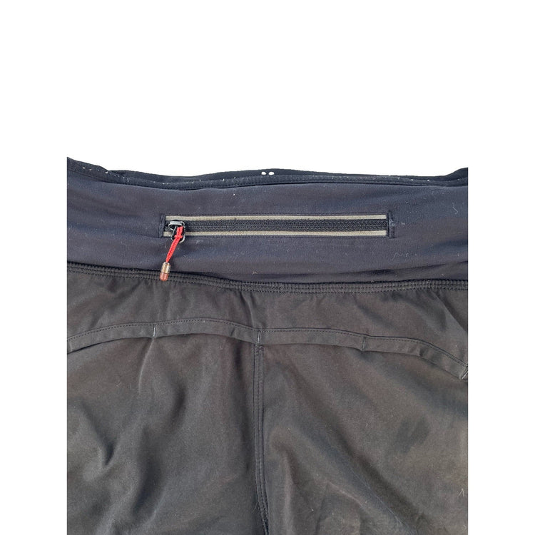 Womens Lululemon Black Speed Up Low Rise Lined Mesh Gym Running Shorts Size 6