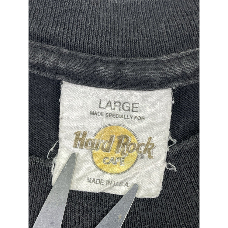 Vtg 90's Hard Rock Cafe Save The World Orlando Florida Black T-Shirt Size L