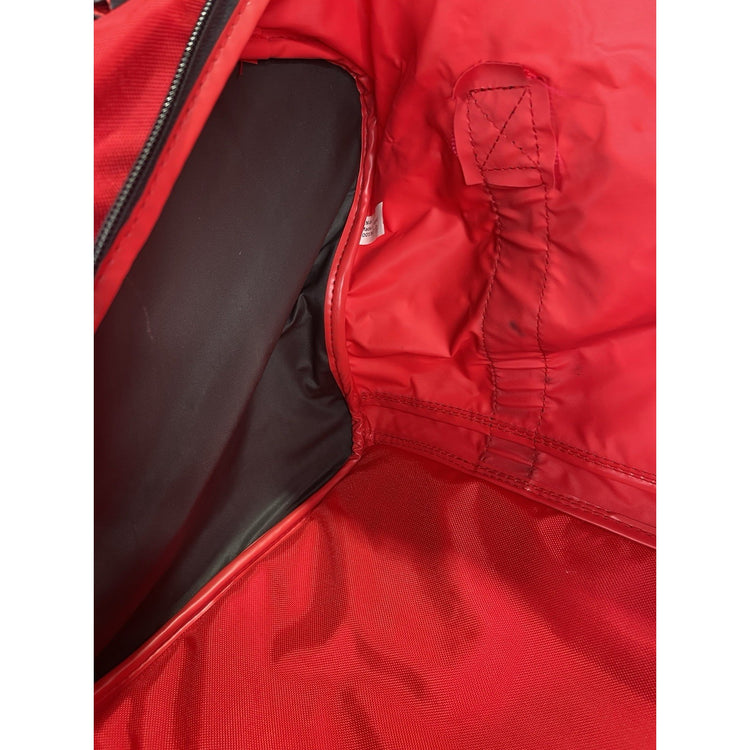 VINTAGE Marlboro Duffel Bag Red Adventure Team Luggage New 26" Pockets Tobacco