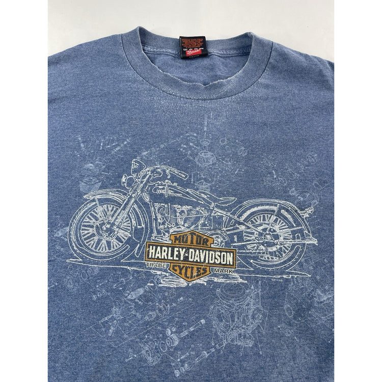 Mens Harley Davidson Blue Loma Linda CA Longsleeve T Shirt Size XL