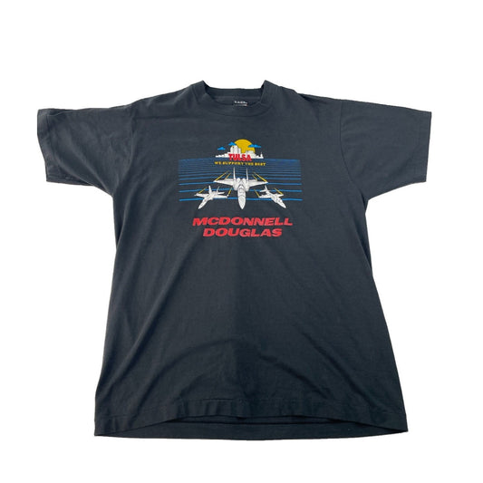 Men’s McDonnell Douglas Gray Tulsa Graphic T Shirt Size XL