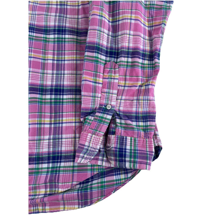 Mens Polo Ralph Lauren Pink Plaid Button Down Shirt Size XXL