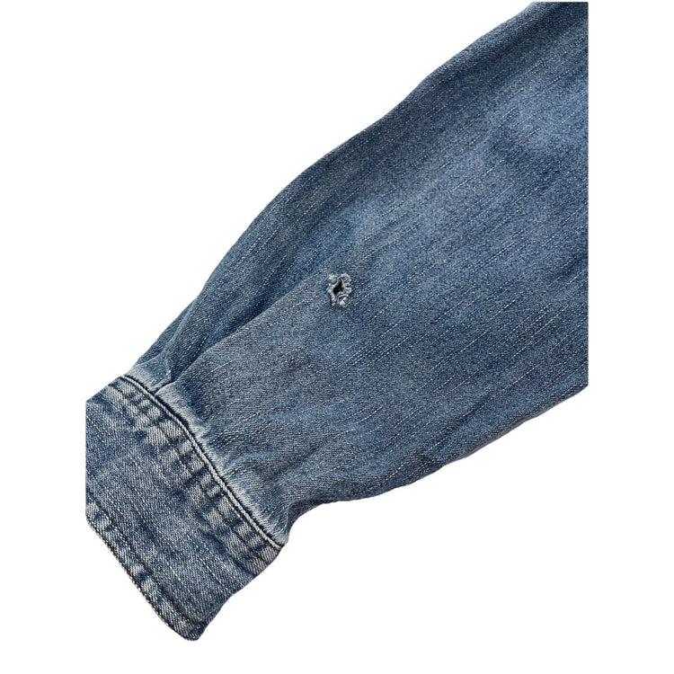 Mens Harley Davidson Lightwash ButtonUp Denim Jacket Size L