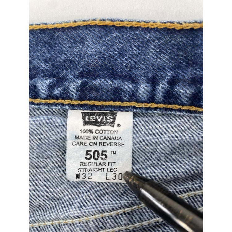 Mens Levis Striaght Leg Blue Jeans Size 32X30