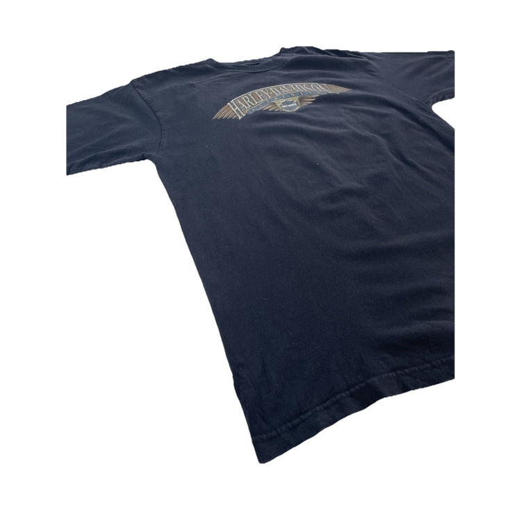 Mens Authentic Harley Davidson Motorcycle Basic Black Tee Size Xl