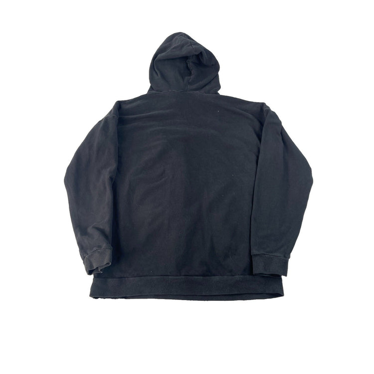 Stussy Hoodie Black Logo Graphic Pullover Sweatshirt Size M