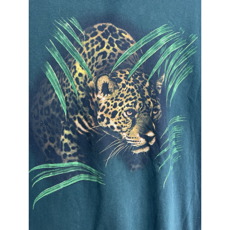 Mens Green Turner Orginals Leopard Graphic T Shirt Sz XL