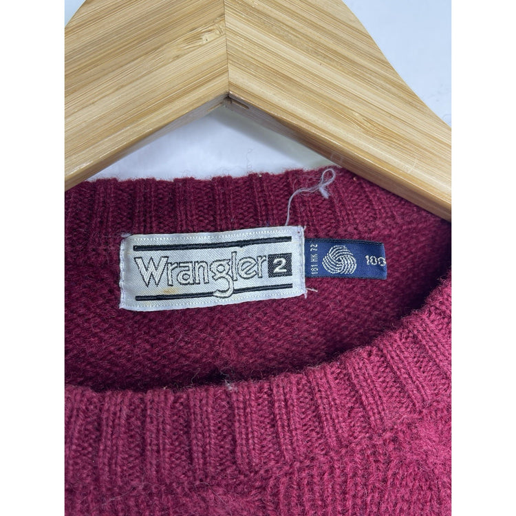 Women’s Knitwear Wrangler Maroon Long Sleeve Pullover Sz XS (2)