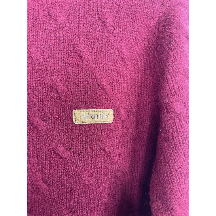 Women’s Knitwear Wrangler Maroon Long Sleeve Pullover Sz XS (2)