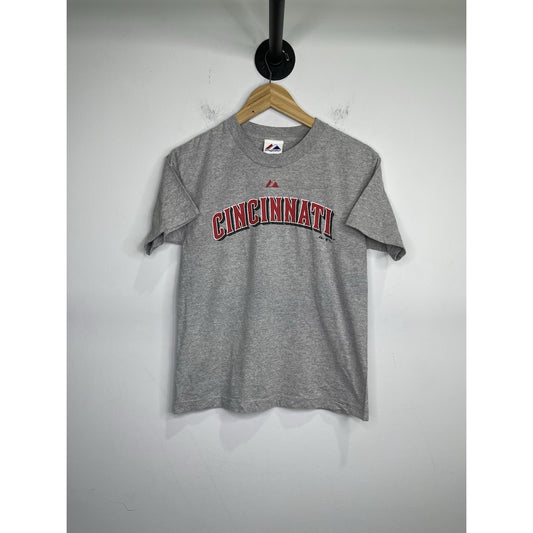 Adult Vintage Gray Cincinnati MLB Short Sleeve T Shirt Sz M