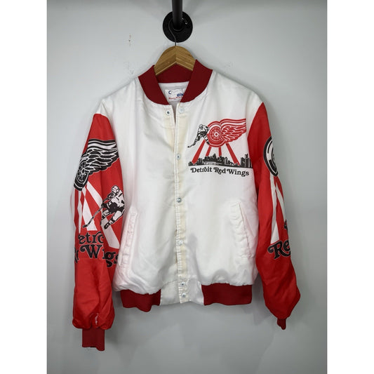 Vintage 80s Detroit Red Wings Chalkline Fanimation Jacket Size L