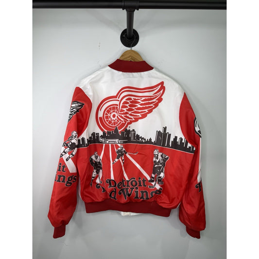 Vintage 80s Detroit Red Wings Chalkline Fanimation Jacket Size L