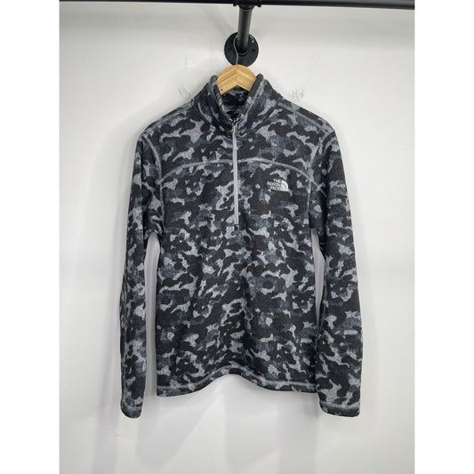 Adult The North Face Maggy Knit Fleece Full Zip Jacket Blue Camo Sz M