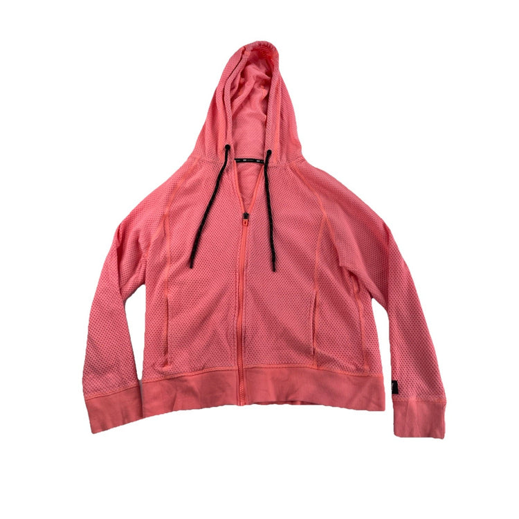 Women’s DKNY Sport Pink Mesh Zip Up Jacket Size XS